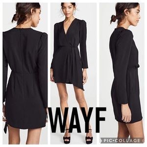 NWT WAYF Plunging Little Black Mini Dress Size XS